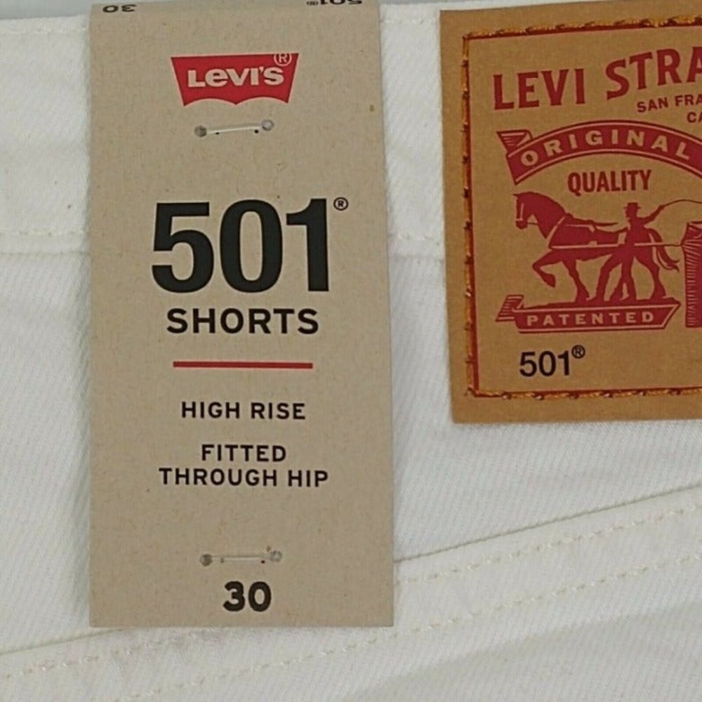 Levi's Women's 501 Cut Off Shorts Size 30 Off Whit - Picture 10 of 11
